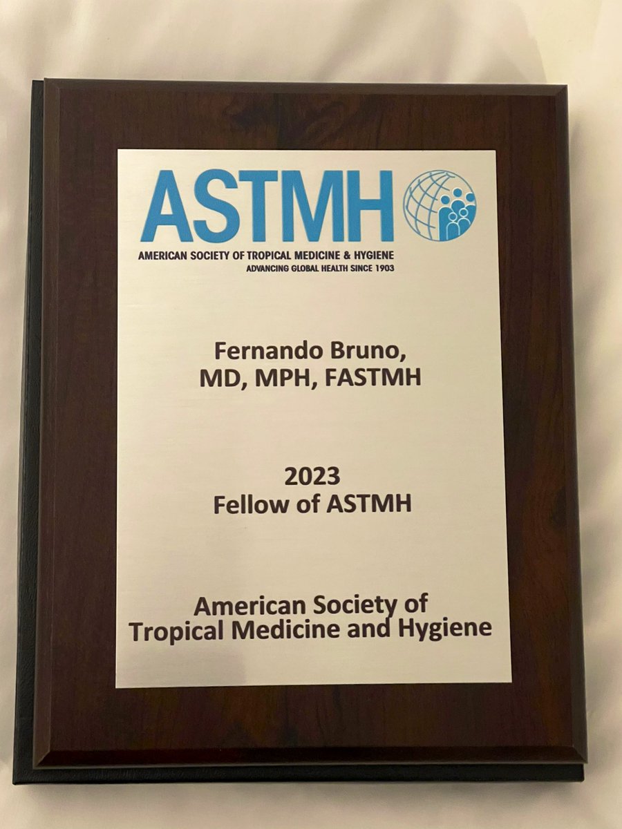 Now officially
Fernando P. Bruno, MD, MPH, FASTMH

#tropmed23 #ASTMH @ASTMH 
#globalhealth #medicine #tropicalmedicine