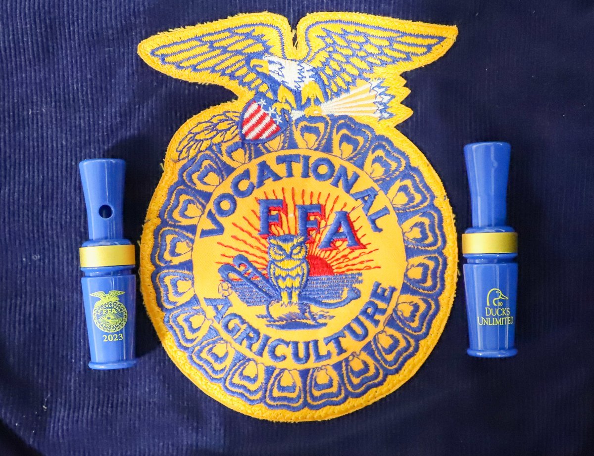 DucksUnlimited's tweet photo. We’re ready for the @NationalFFA Convention and Expo on November 1-3. Be sure to stop by booth #1230 to say “Hey” to #TeamDU and pick up this FFAxDU limited edition Buck Gardner Calls duck call! We can’t wait to meet the next generation of conservation leaders at the #FFA23! https://t.co/9XVoywgIFX