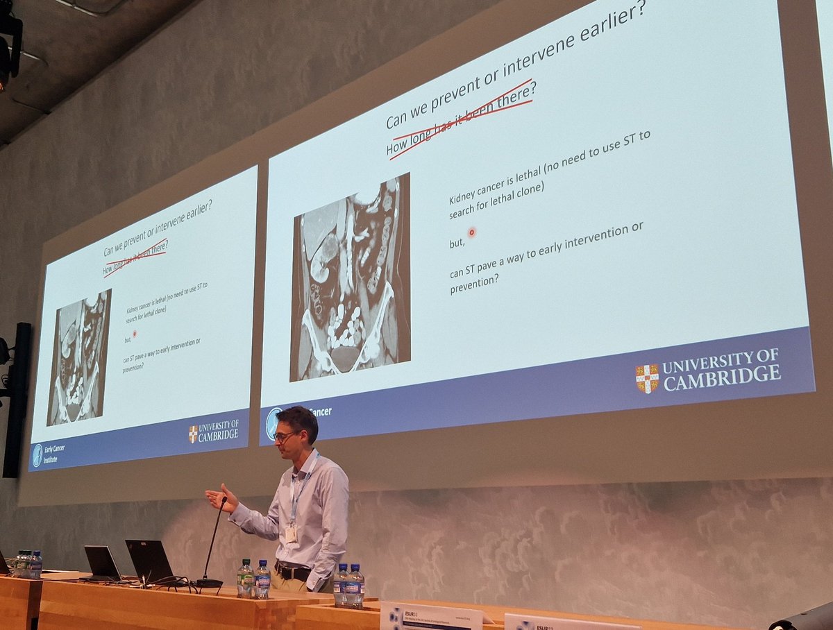 LambAlastair's tweet image. Has @Tom_J_Mitchell finally come round to #SpatialTranscriptomics?! Lovely talk & scope of work presented at #ESUR23 from his @EarlyCancerCam group
Using ST to define transition from benign to malignant #KidneyCancer & oppo for early detection/intervention
@ChloePacyna @Uroweb