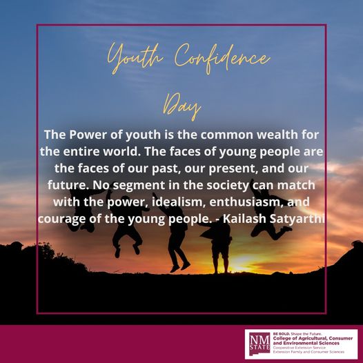 🌟 Happy National Youth Confidence Day! 🌟 Today, we celebrate the incredible power of our young generation's unwavering confidence! 💪💃🕺 Let's recognize their achievements, dreams, and uniqueness. 📚🎨🏆 
 #YouthConfidenceDay