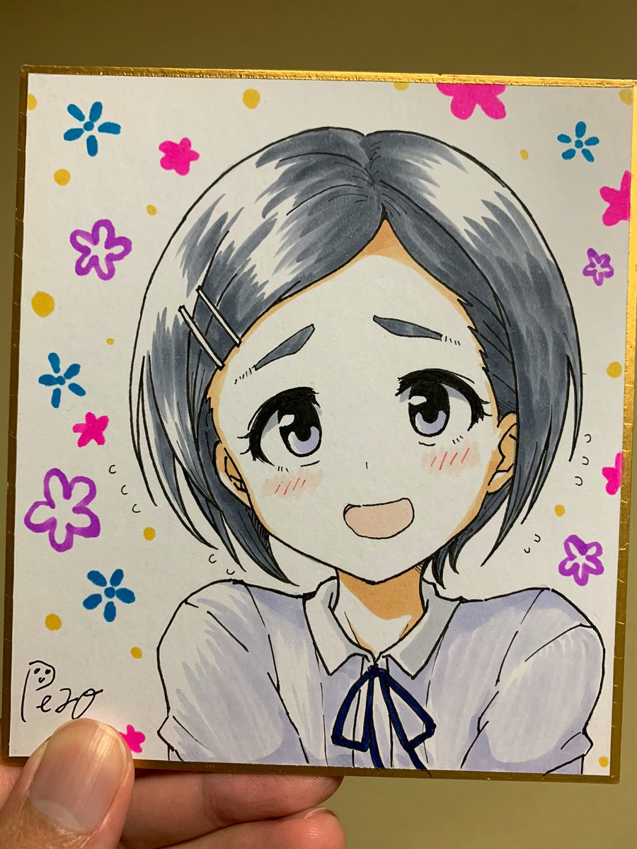 千鶴ちゃん色紙できたよ〜( ' ∪ ` *) 