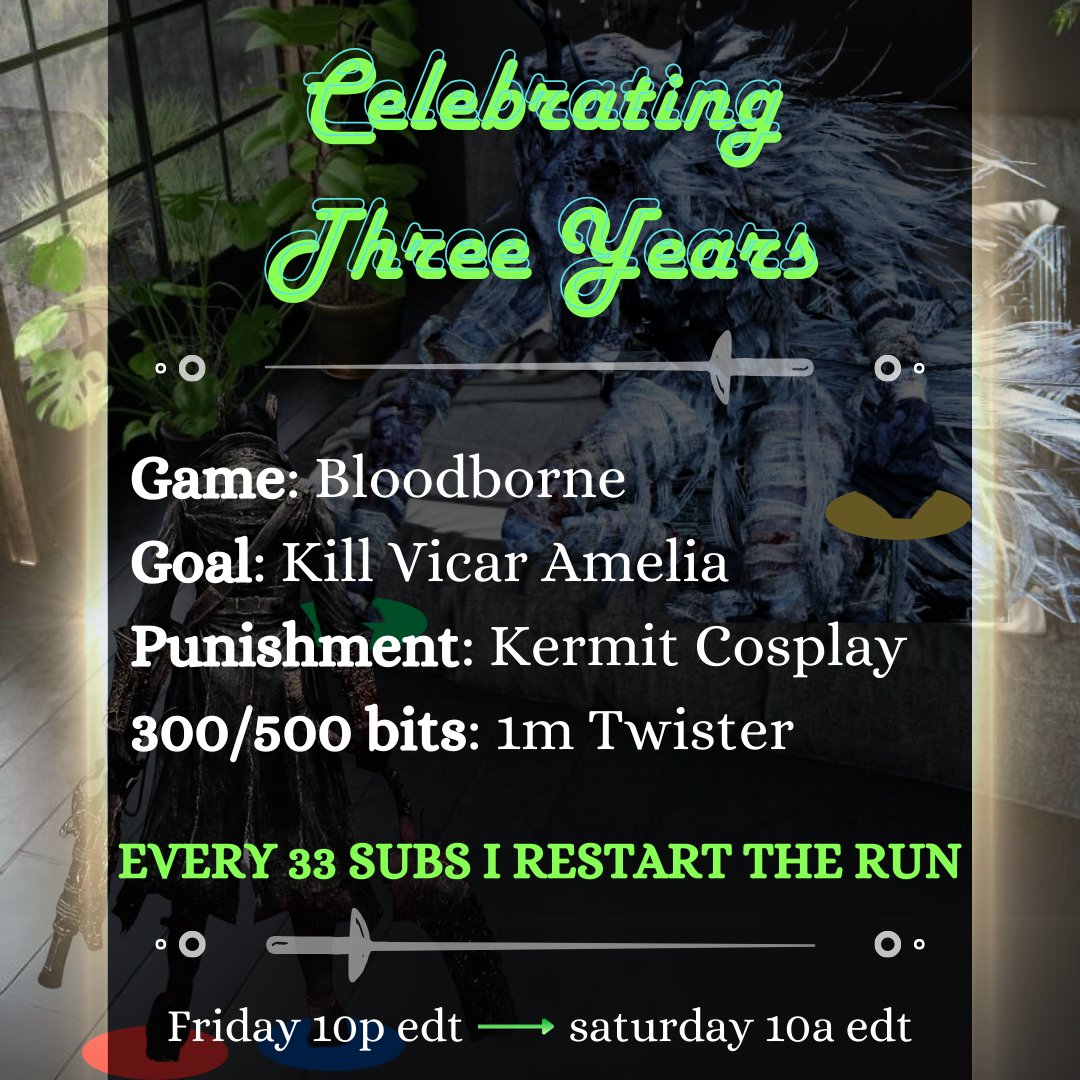 KupoTanis's tweet photo. TONIGHT Marks 3 years of streaming! Feels like yesterday I started! This year I've decided to take it more seriously and put energy into building an entertainment space and build a community of like-minded people! Come adventure with me in Old Yharnam!! Here's to many more!! https://t.co/AvngkpyV6x