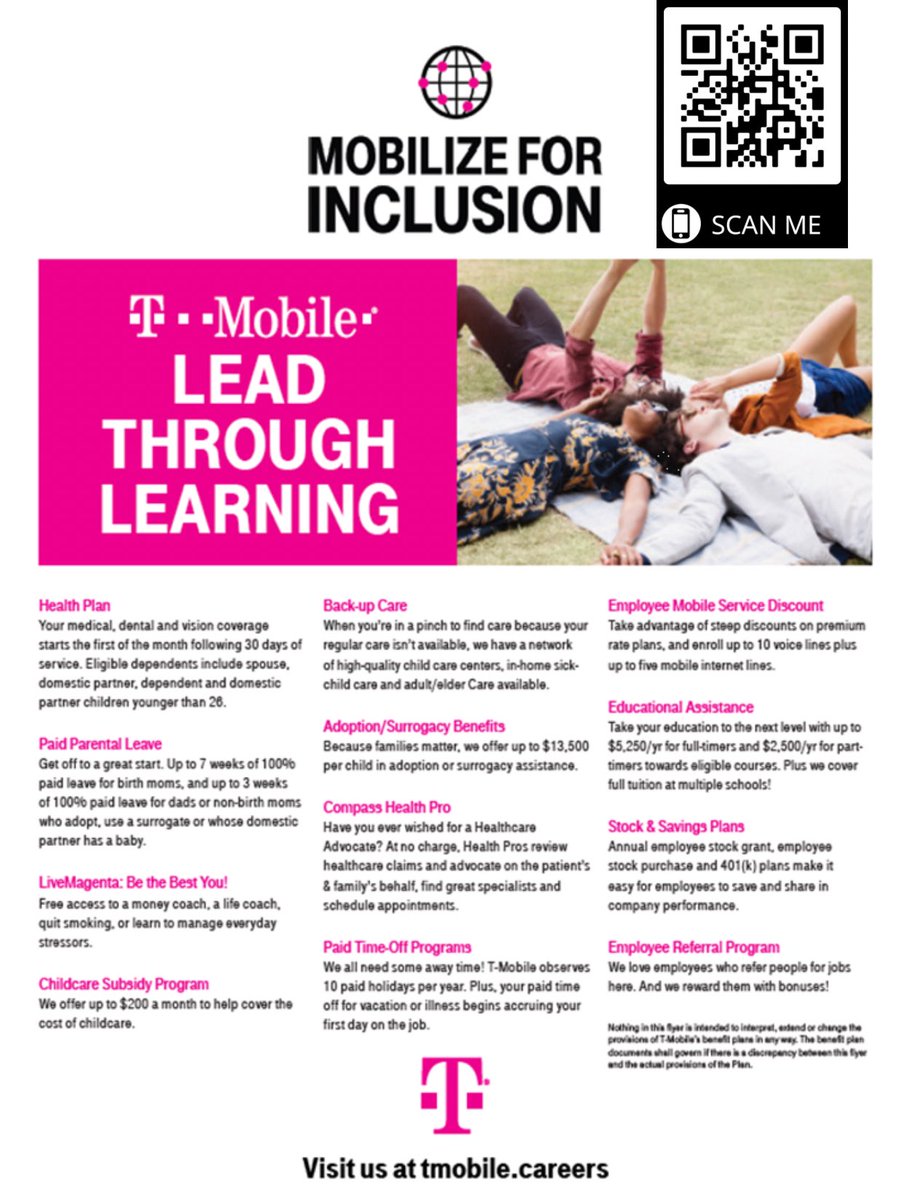 yourstrulyjacks's tweet photo. T-Mobile is currently hiring in multiple locations!! If interested please get in contact with me so I can be your referral :) https://t.co/bzNlzXHja1