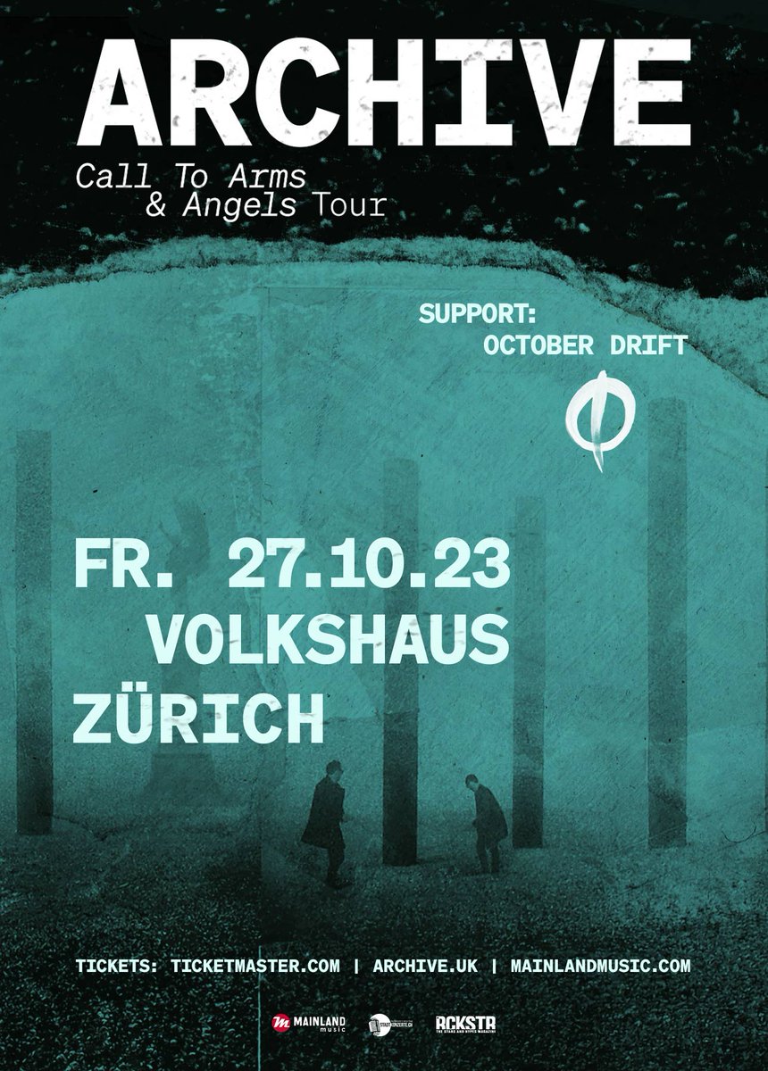 𝚆𝙸𝙽 𝚃𝙸𝙲𝙺𝙴𝚃𝚂
<a href="/archiveofficial/">Archive</a> präsentieren ihr neues Album "Call To Arms &amp; Angels" und all ihre Hits am Fr 27. Oktober im #Volkshaus Zürich. Für die ausverkaufte Show verlosen wir 2x2 Gästelistenplätze.
➡️ stadtkonzerte.ch/raffles/ticket…