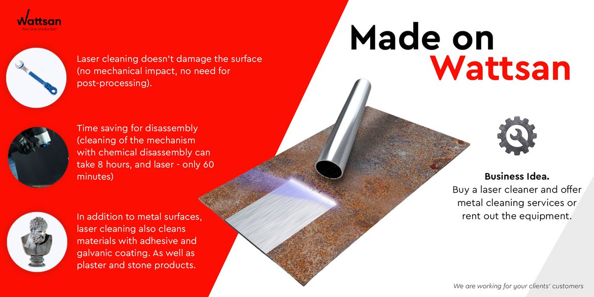 VirmerEU's tweet photo. Elevate your business strategy! ✨ Dive into the world of metal cleaning with a laser cleaner or capitalize by renting it out. Seize the opportunity now! 🚀🔧 #LaserCleanerAdvantage https://t.co/JUhZiJAvQl