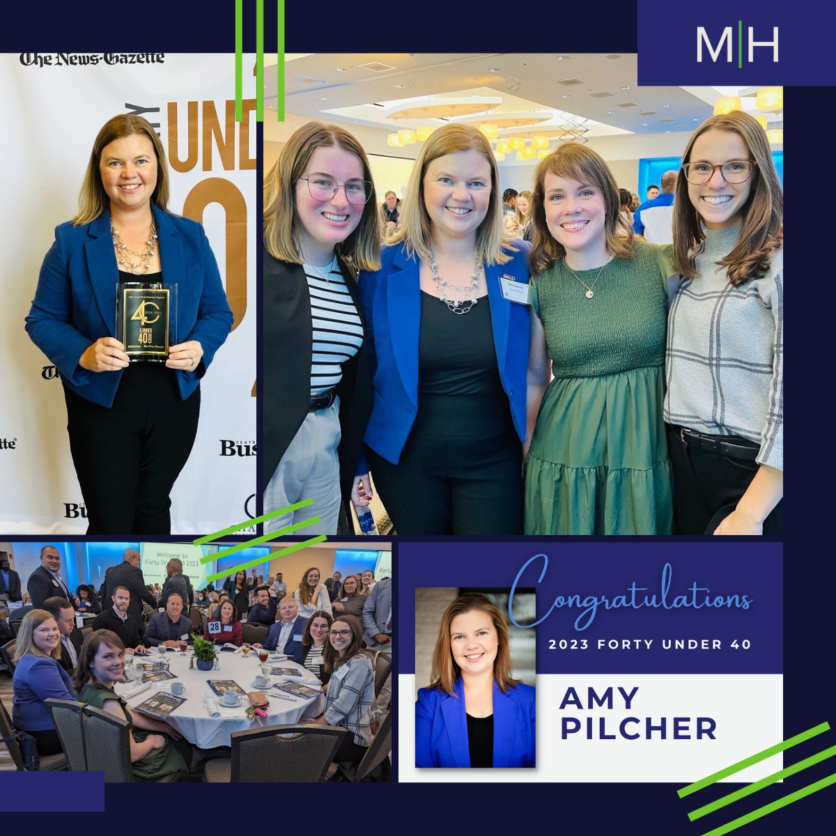MH proudly congratulates Amy Pilcher on being named a 2023 Forty Under 40 winner. 🎉 Amy's leadership, talent, and character are a vital part of our firm and have made a lasting impact in the community. 
#FortyUnder40 #Auditor #Accounting #Leadership #WomenInAccounting