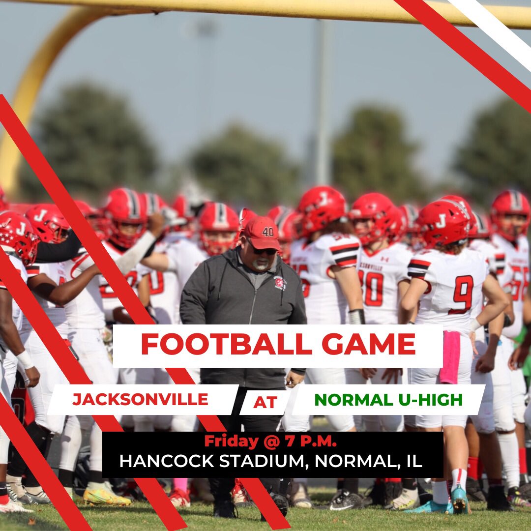 Crimsonsfb's tweet photo. 🚨 Gameday 🚨
🆚 Normal University High School 
📍Hancock Stadium Normal,IL
⌛️Kickoff @ 7 PM 🏈🏈
#JHSCrimsons #CrimsonNation https://t.co/e9zpnEtS1t