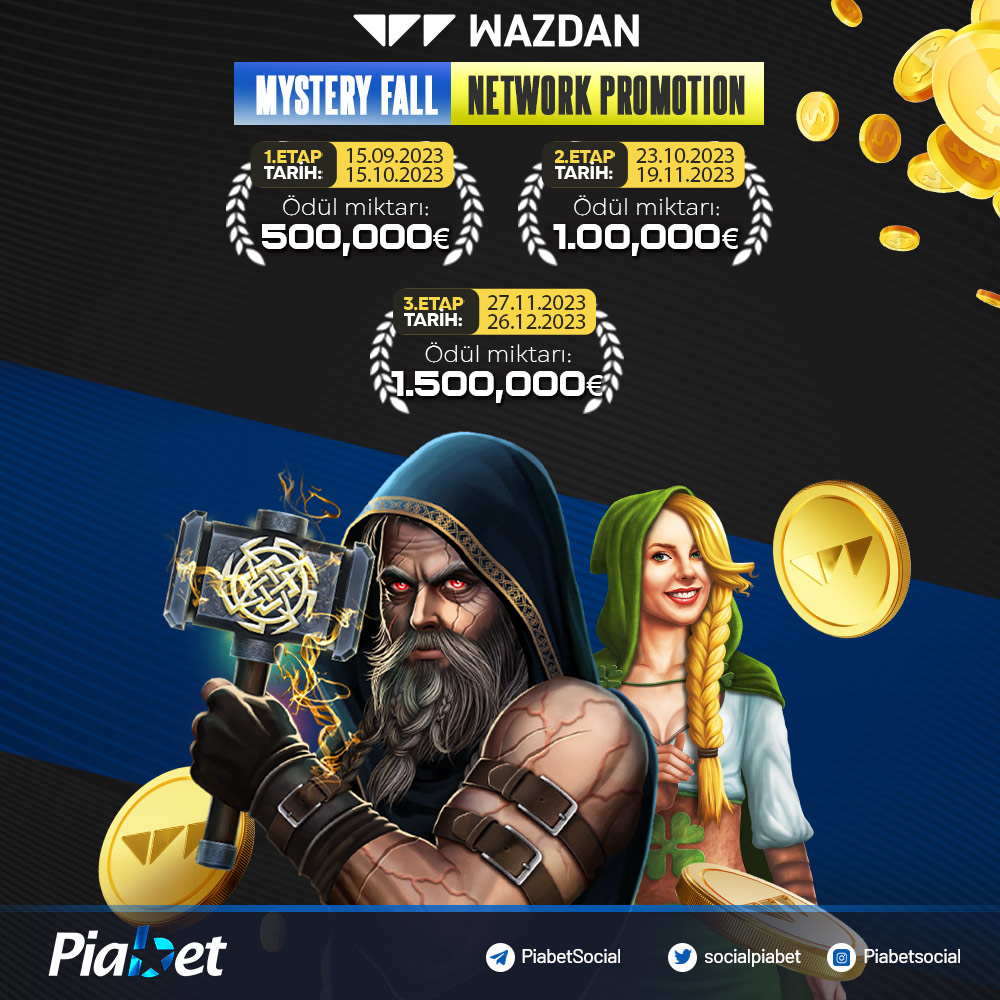 piabetyeni's tweet photo. #Piabet turnuvaları ile kazanmaya devam et!! 🤩🥳

🎰Mystery Fall Network Promotion turnuva serisi!🔥

💰 1. ETAP ÖDÜLÜ : 500,000€
💰2. ETAP ÖDÜLÜ : 1.000,000€
💰3. ETAP ÖDÜLÜ : 1.500,000€

📆 2. ETAP Katılım tarihi: 23.10.2023 - 19.11.2023

https://t.co/AbJ6nByrxO https://t.co/3qrOO5WSQT