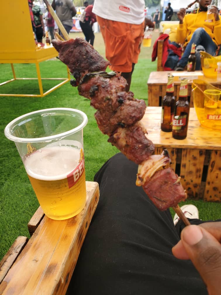 NzePatoh's tweet image. #AD

When it&apos;s time for nyama...we savor the delectable skewer &amp;amp; wash it down with a cold @Bell_Lager 

#ThisHowWeDo food