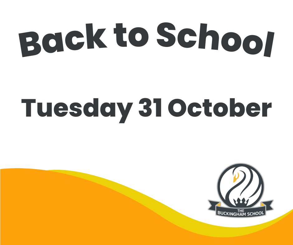 We hope everyone is having a good break. Just a reminder that students return to school on Tuesday 31 October after the inset day on Monday #seeyouthen