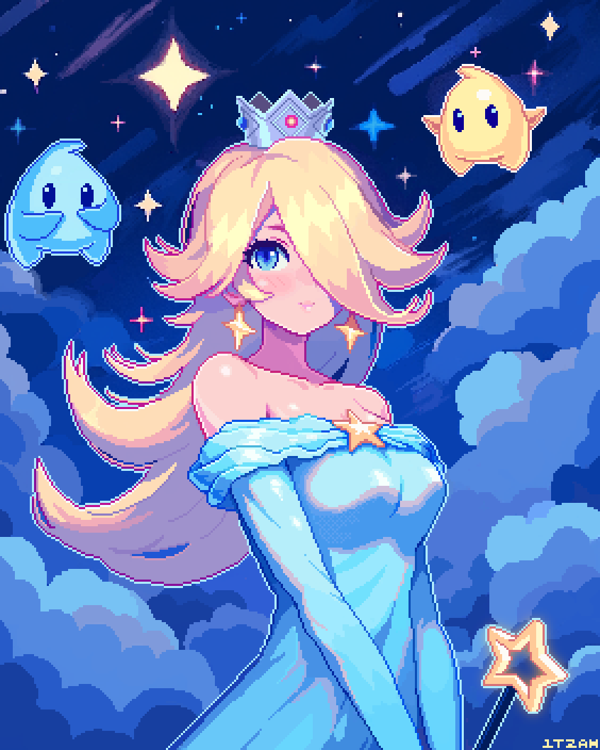 1TZAH's tweet image. The 3 princesses! #pixelart 
#SuperMarioBrosWonder Day!