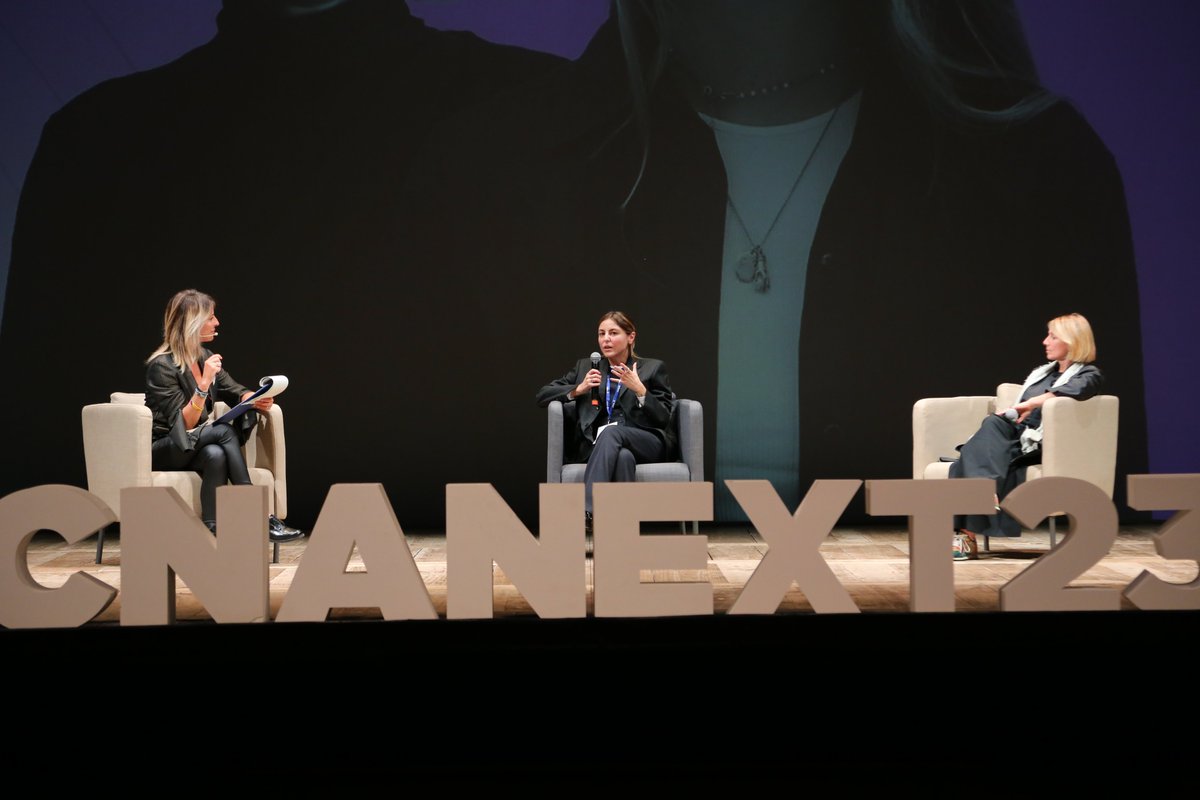 cnanazionale's tweet photo. "Strumenti digitali per una formazione sostenibile" è il titolo del panel conclusivo di #CNANaext23 con @lucamastella di #Learnn, Elena Prestigiovanni di #masterzblockchain e @mauromusarra di #AlgorLab. @CNANEXT https://t.co/e3UJOidjw1