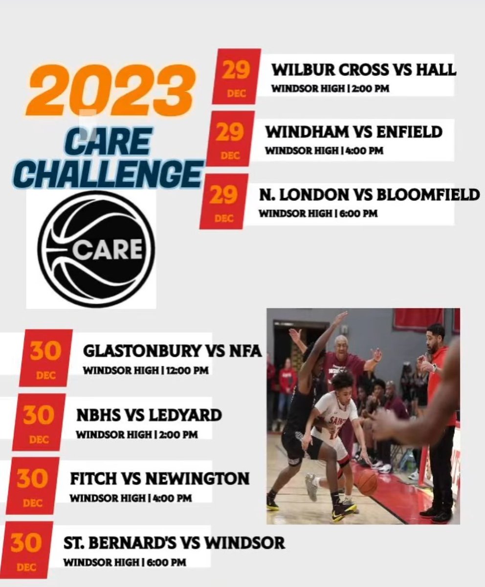CARE2022's tweet photo. The 2nd Annual CARE Classic hosted this year by Windsor High school and Windsor Athletics. 
Get your popcorn 🍿 ready, it's some really good match ups this season. 
@charlessyc2004 @KSmith_whs @CoachLevyII https://t.co/YYGeDMR9rd