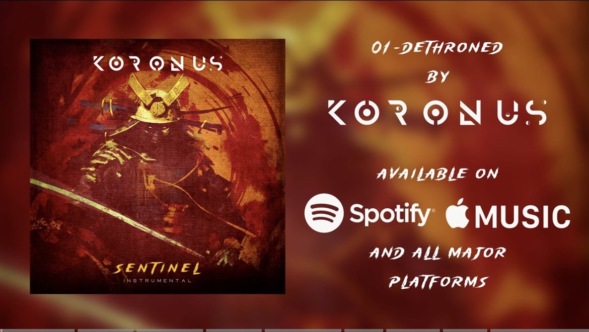 Koronus5's tweet photo. Per fan request, the instrumental version of Sentinel is out now on all platforms! The full stream is also on YouTube at the link in our bio. Thank you all for the wonderful reception for this album - enjoy!!

#instrumentalalbum #progressivemetal #samuraimetal #samurai #koronus https://t.co/e1RcRBQ8lv