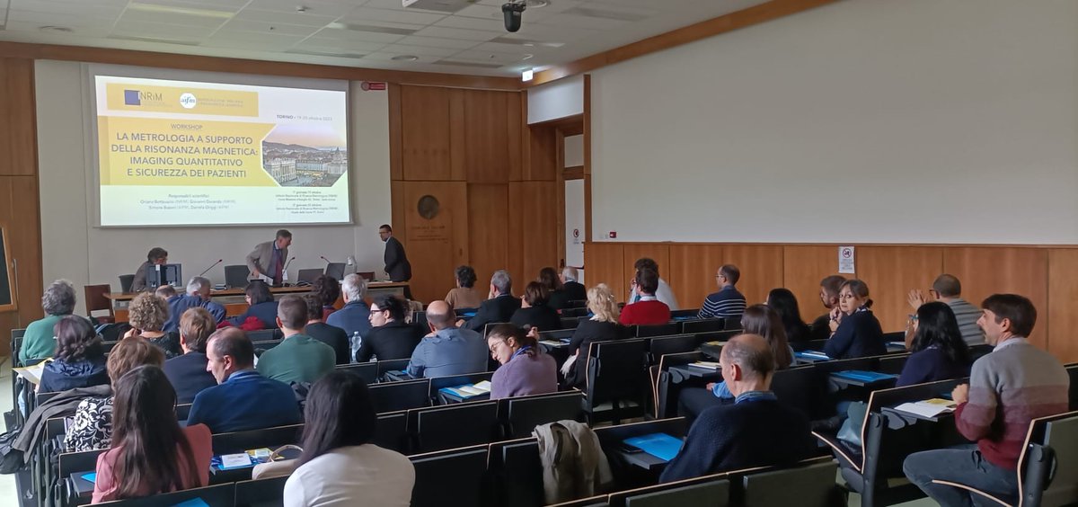 fisica_medica's tweet image. Le immagini delle due giornate dell&apos;importante workshop AIFM-INRIM a Torino. #RMN #quantitativeimaging #metrology #PatientCare