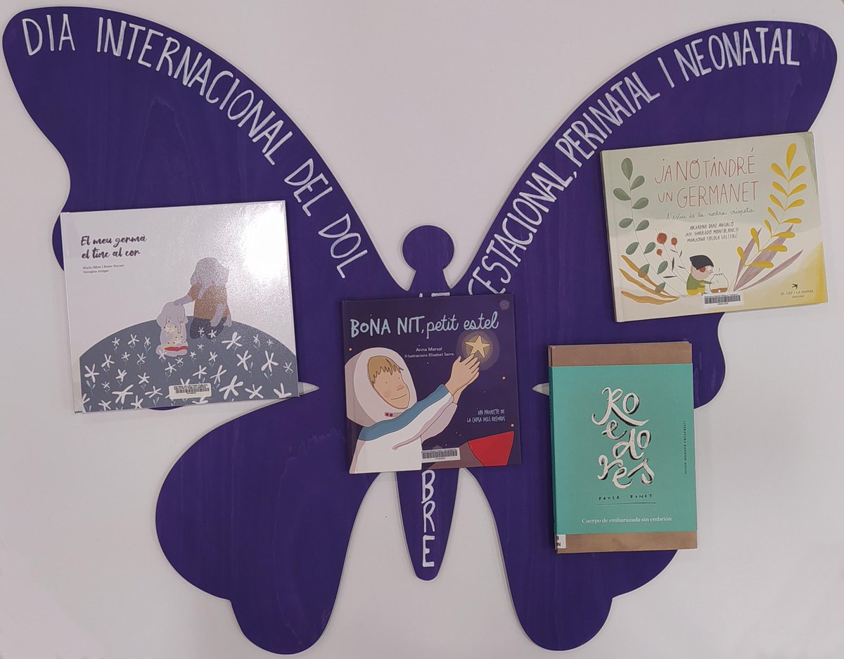 BIBLIOSHS's tweet photo. 🤍 El 15 d'octubre va ser el Dia Internacional del Dol Gestacional, Perinatal i Neonatal
🦋 A la biblioteca, podeu trobar una selecció de llibres exposats, alguns adreçats especialment als infants
@santhilari
#dolgestacional #dolperinatal #dolneonatal https://t.co/wZG2SAuvTE