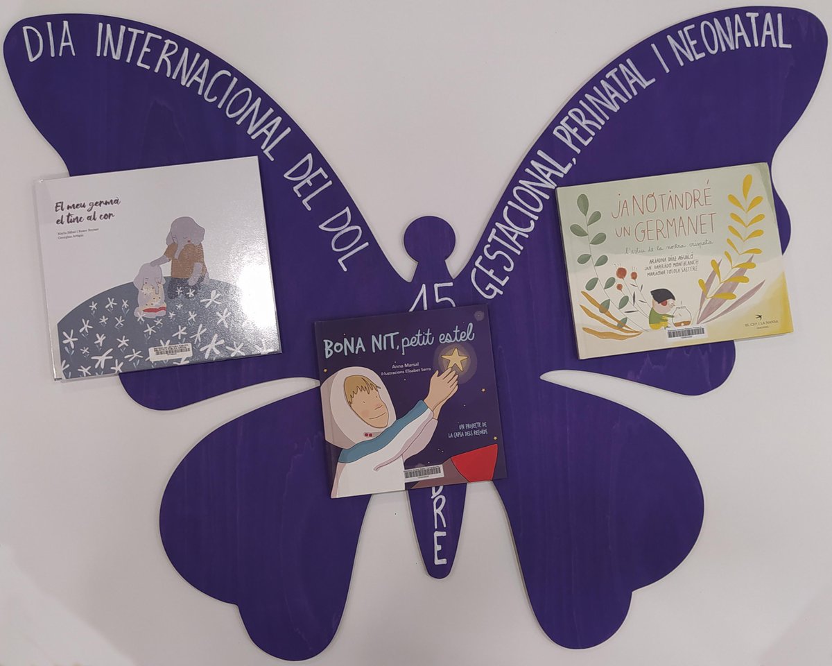 BIBLIOSHS's tweet photo. 🤍 El 15 d'octubre va ser el Dia Internacional del Dol Gestacional, Perinatal i Neonatal
🦋 A la biblioteca, podeu trobar una selecció de llibres exposats, alguns adreçats especialment als infants
@santhilari
#dolgestacional #dolperinatal #dolneonatal https://t.co/wZG2SAuvTE
