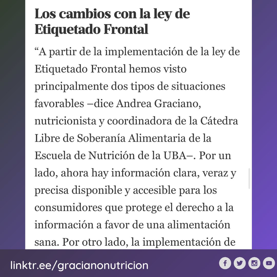 andrea_graciano's tweet photo. #MdeMedios

Gracias Laura Gambale por el intercambio, que quedó plasmó en esta nota publicada en el diario La Nación.

Pueden leer la nota completa en https://t.co/xDtZ3WiPVV

@Redactoraweb 
@LANACION 
@CaLiSANutricion 
@RedCalisas https://t.co/EpQHDQ7vdj