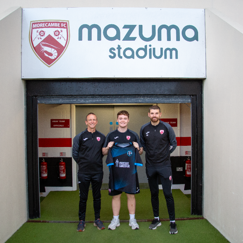 MorecambeFC's tweet photo. Congratulations to our very own @OllyHowse, @AmbassadorsMB and Jack Griffin for completing 10km a day in October, raising money and awareness for @ProstateUK! 👏

Donations are still being accepted at the link below. 

#UTS 🦐 | @ProstateUnited