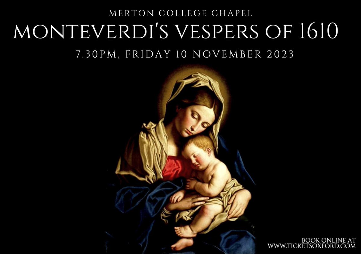 Monteverdi Vespers with @timeandtruthoxf @SophusBevanus @FlorianStortz Simon Wall, Zoe Brookshaw, Ruairi Bowen, Giles Underwood and @MertonCollChoir @MCGirlsChoir