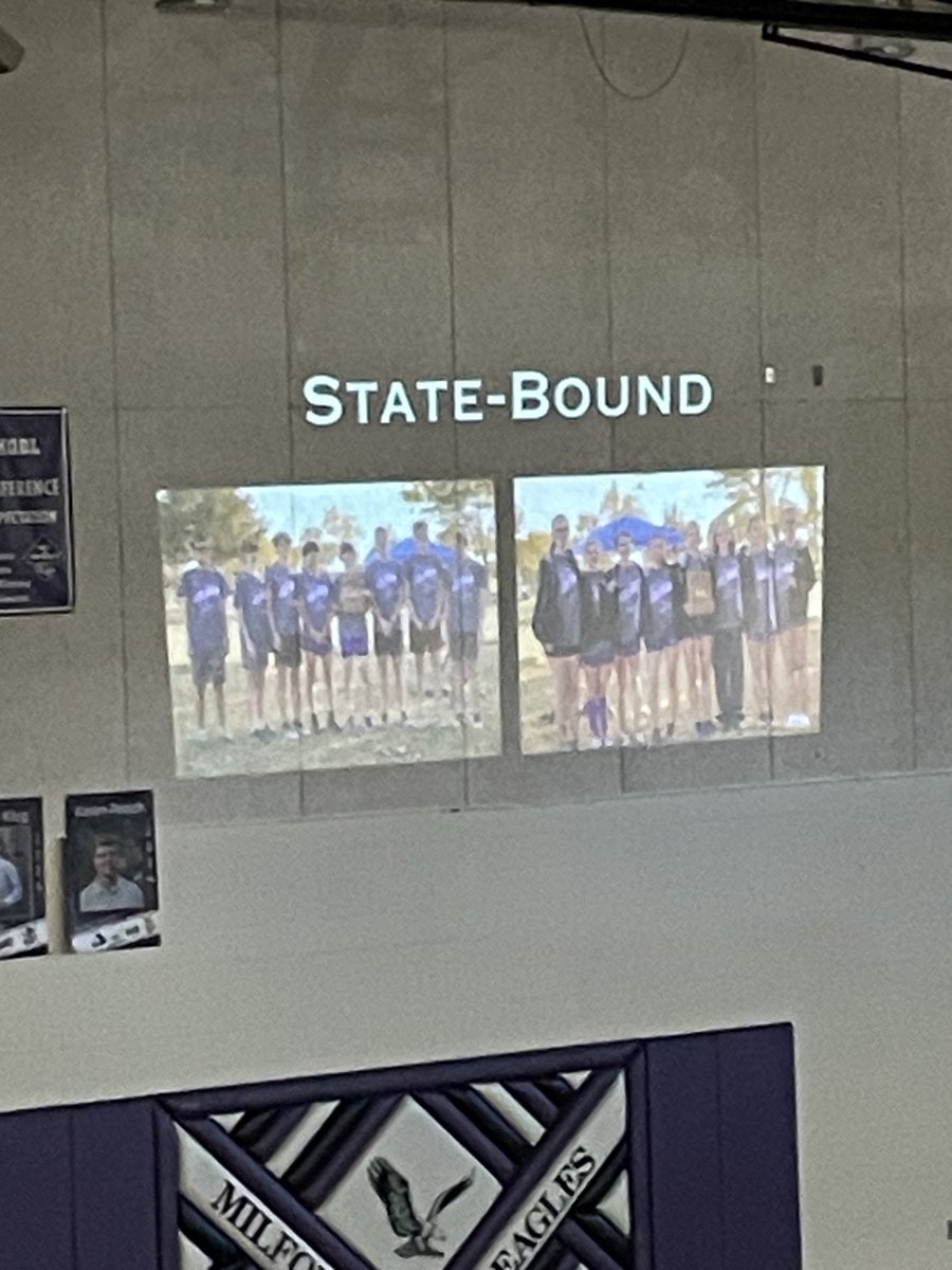 Good luck at State XC! Fly like an Eagle! #milfordsoar