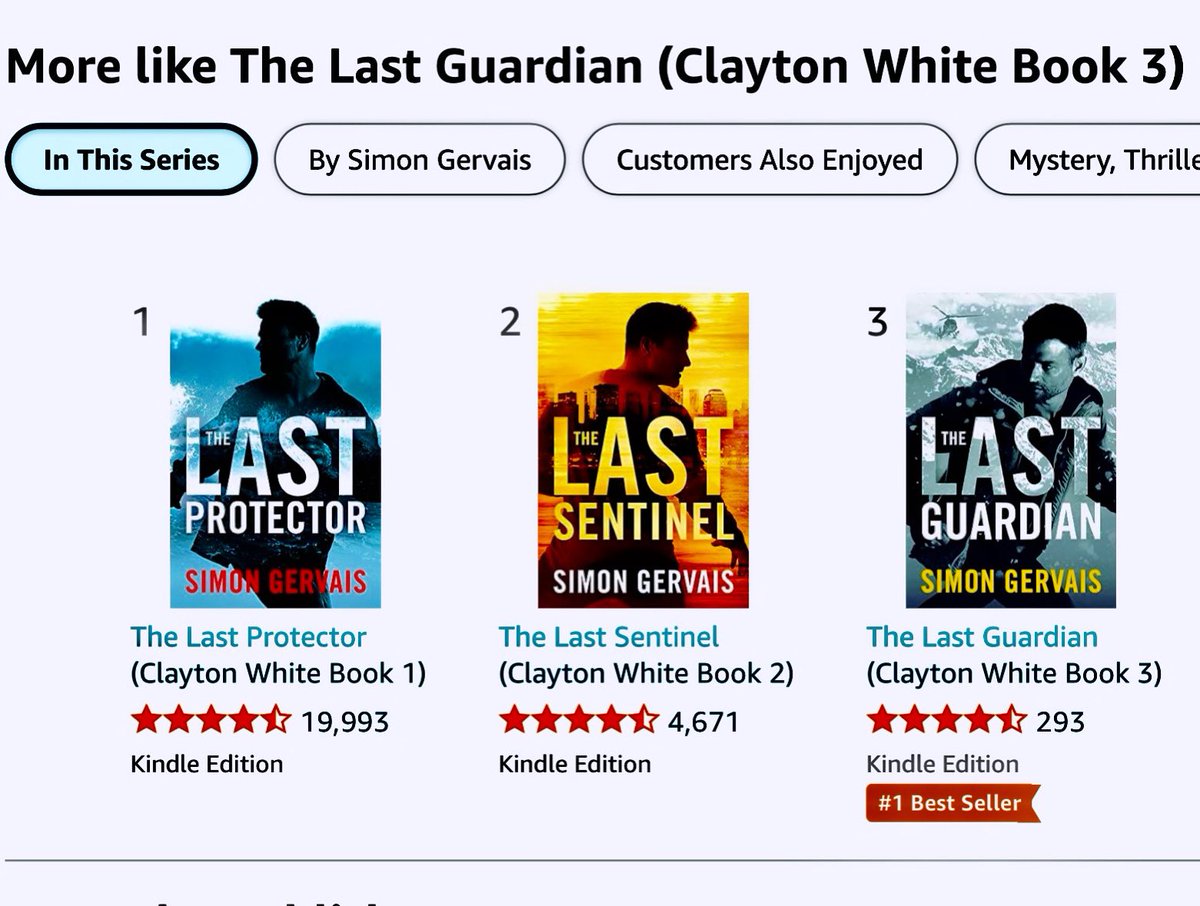 GervaisBooks's tweet photo. Much gratitude, dear readers!! THE LAST GUARDIAN continues to perform beyond my wildest dreams! I can’t thank you enough for the support you’ve given me—and Clayton & Veronica!—since THE LAST PROTECTOR came out two years ago. #amwriting #thelastguardian #thelastprotector #writerscommunity
