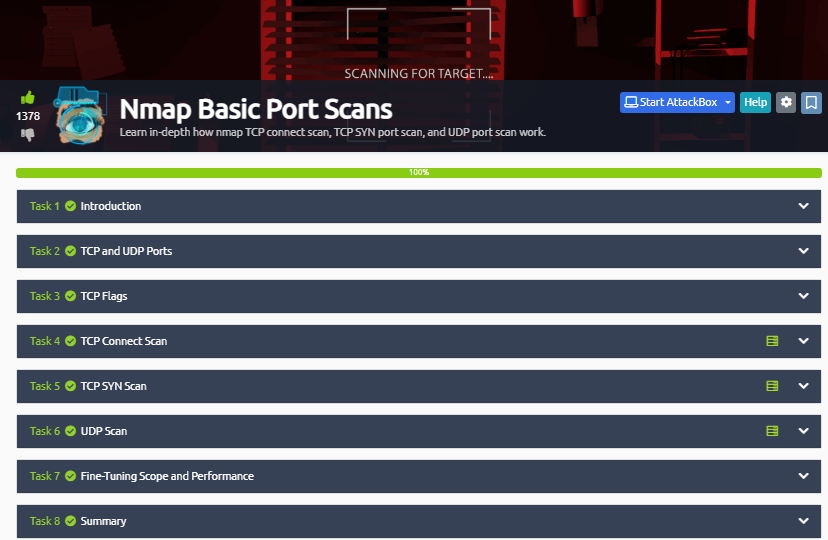 dkvvvarma's tweet image. Hello, There!
Day 97 of #100DaysOfHacking  
I successfully navigated the challenges of the &apos;Nmap Basic Port Scans&apos; room, delving into the fundamentals of network scanning and mapping. Mastering the art of Nmap, 
#Nmap #NetworkScanning #Cybersecurity #ContinuousLearning #Day97