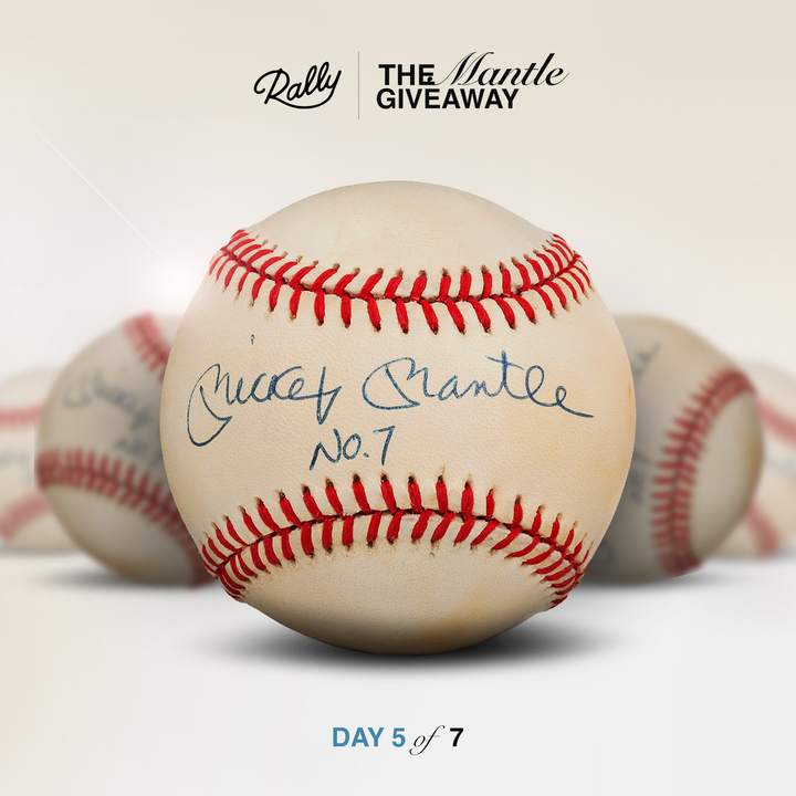 OnRallyRd's tweet photo. 🎁GIVEAWAY🎁

We’re giving away a Mickey Mantle Signed Ball for 7 Straight Days.

👋 Follow
🔄 Retweet
🥳Tag a friend &amp; comment ‘Happy Birthday Mickey’️ 

Giveaway Day 5 of 7 Starts Now👇 https://t.co/7FOYZZJHCz