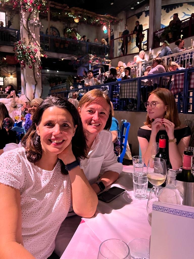AzorraConsult's tweet photo. Gimme, gimme, gimme a night at Mamma Mia The Party! 🕺💃 What a night of  ABBA-solutely fabulous fun with the team 🎶🎉 #MammaMiaTheParty #bestteam https://t.co/QtfRkUTOFE