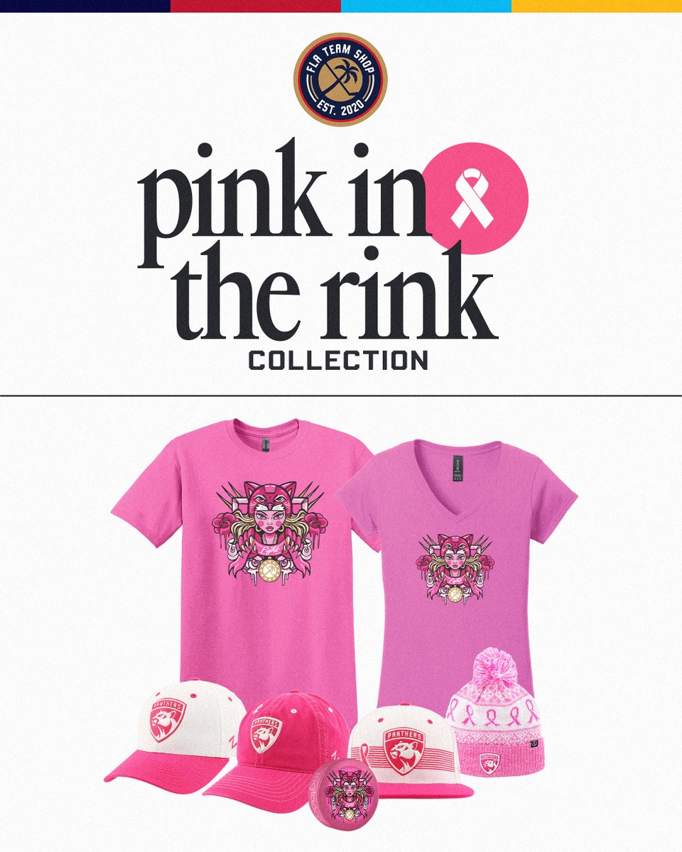 Our Pink in the Rink merch is here! Shop our exclusive breast cancer awareness collection now 💕 🏷️ » flapanthers.co/pitr-gear