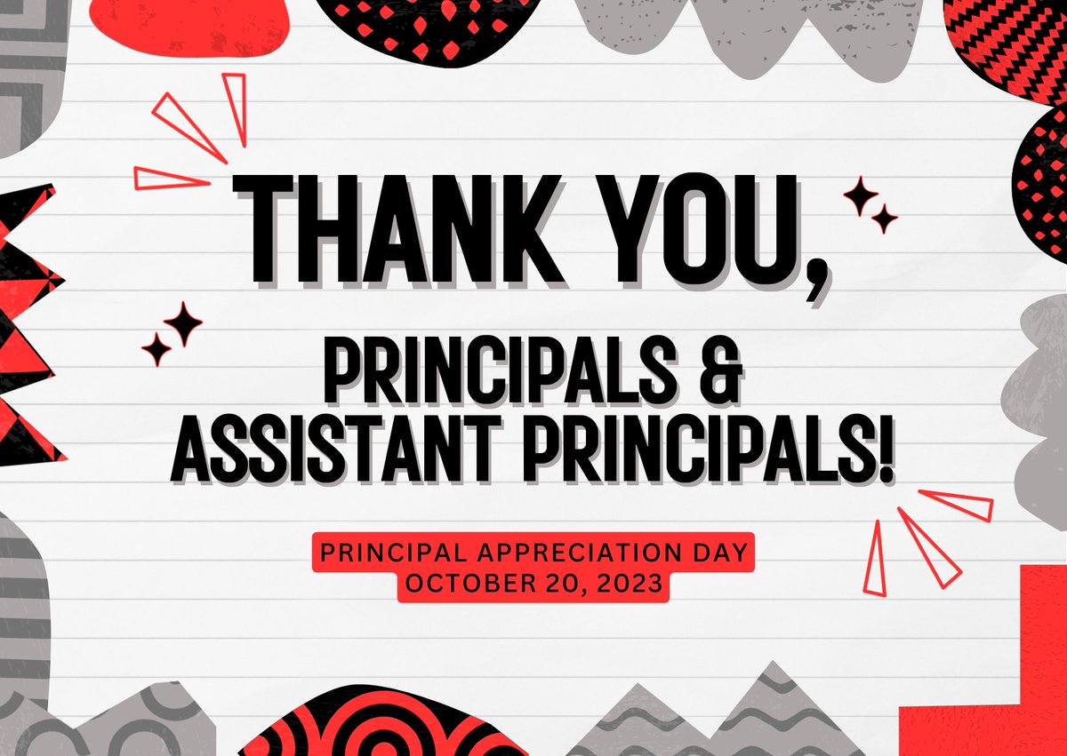Happy Principal Appreciation Day to our incredible principals and assistant principals. Thank you for ALL that you do! #sd113a