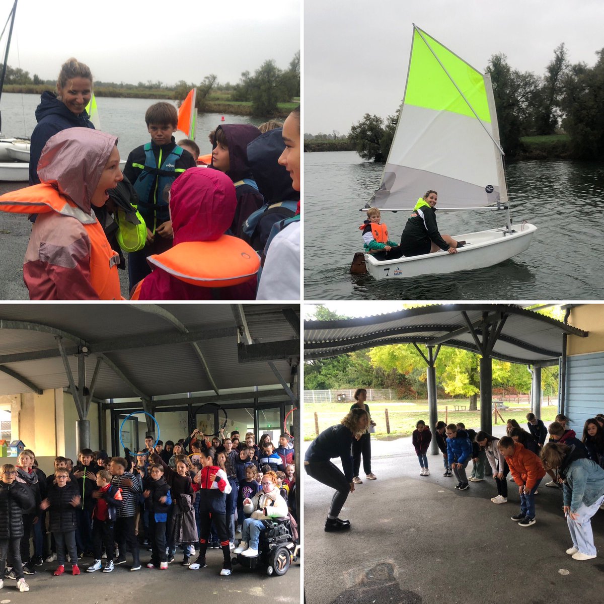 Séquence EPS voile inclusive CM2 @ecolecharron avec @SarahSteyaert SHNVoile et #EquipeFrance #30mnAPQ sur optimistes et bateau handi valide 🙏cdcAunisNordAtlantique, asso handivoile Rochelais 👏PE @DSDEN17 @acpoitiers @Paris2024