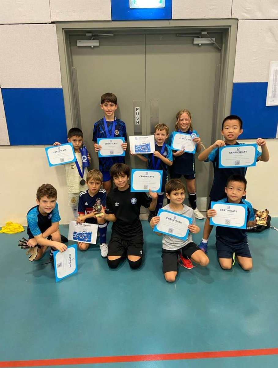 IJF_Academy's tweet photo. 😁 Smiles all round 😄 

💫 Well done to all of our award winners from our half term camp. 

🗓 See you all at our winter camps starting, Monday 11th December ☃️🎅⚽️

#IJF #IJFPLAY ⚪🔵⚪ https://t.co/TB8mJzlF1f