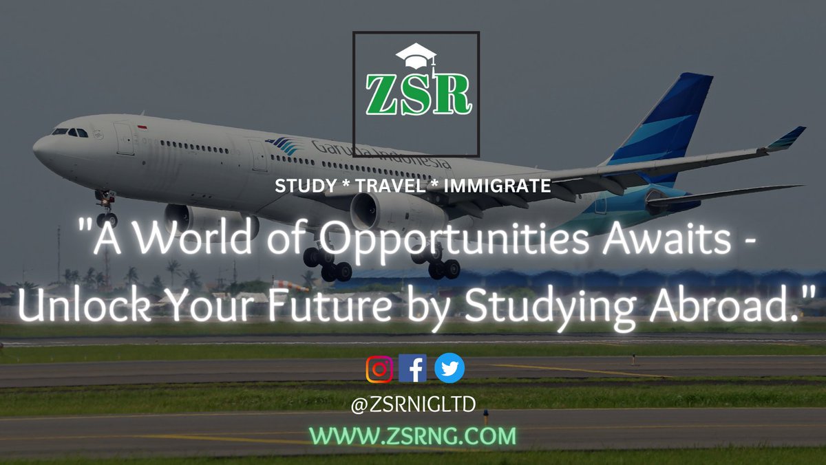 zsrnigltd's tweet image. ZSR Nigeria Limited - Where educational dreams take flight. Let us be your guide to studying overseas. 🌟✈️ #EducationalDreams #StudyAbroadGuide #OverseasEducation #GlobalLearning #StudyAbroad2023 #Trending #viral