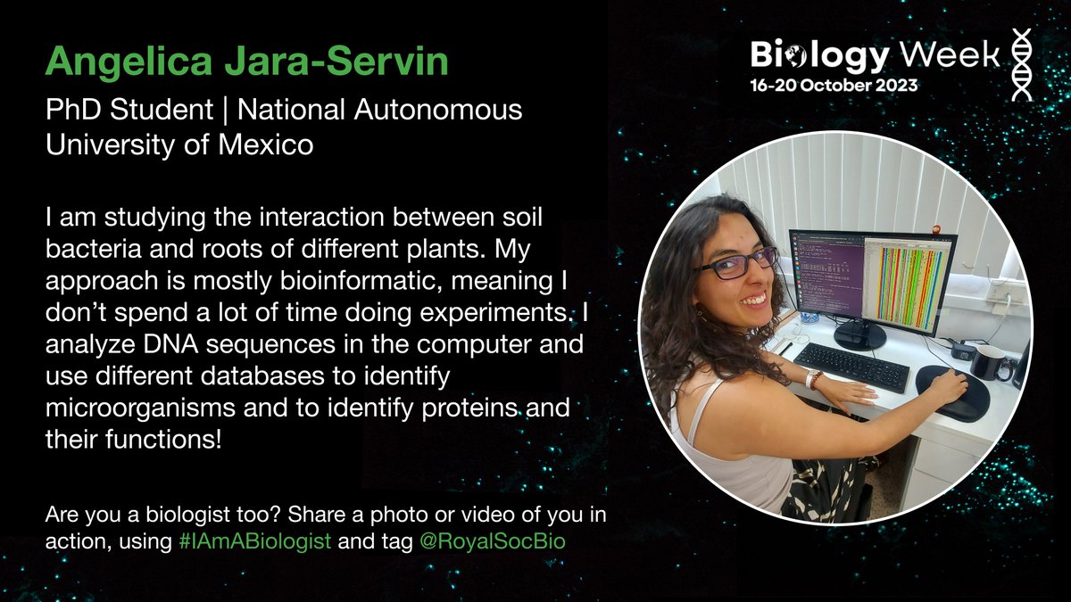@drsana_zak @RANDEurope ‘I enjoy doing bioinformatics because it lets me learn about microorganisms that we cannot culture in the lab, showing how much there’s still left to study!’ #IAmABiologist @anggiejaser @microbiosoc