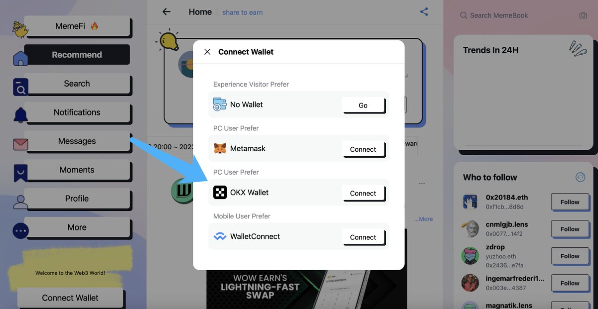🥳🆙Great thanks to the world's leading web3  team - OKX Wallet @okxweb3  for the reaching out 

🚀MemeBook has now integrated OKX Wallet. Let’s make web3 more beautified and promising together.
#CryptoNews #Web3 #OKXWallet #MemeBook_xyz