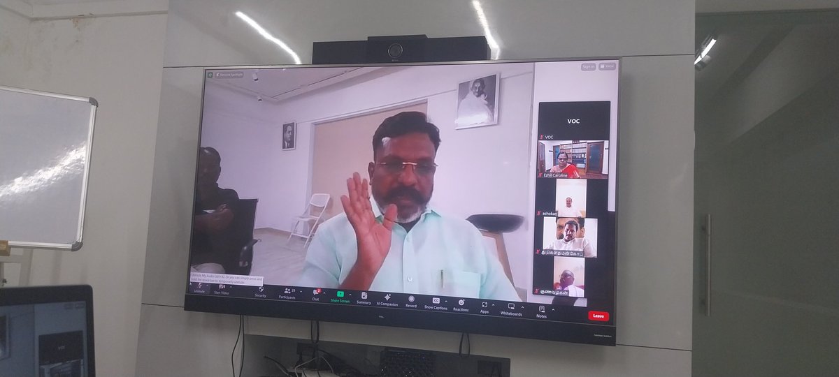 thirumaofficial's tweet photo. விடுதலைச் சிறுத்தைகள் கட்சியின் வடமண்டல தேர்தல் பணி குழு பொறுப்பாளர்கள் கூட்டம் இன்று இணையவழியே நடைபெற்றது.

#VCK
#Thiruma https://t.co/UmKbUOfYe8