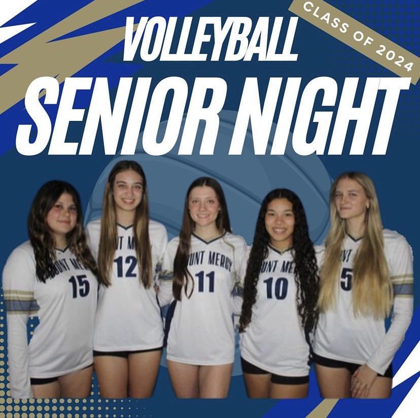 mercy_athletics's tweet photo. TONIGHT is the night! Volleyball Senior Night! Come and cheer on our amazing Senior student athletes. The Magic will face @SHAathletics with JV starting at 4:30pm and Varsity following at approximately 6pm. 
#mercymagic #doyoubelieveinmagic #seniorseason #MMAVVB https://t.co/dANHxxiU7I