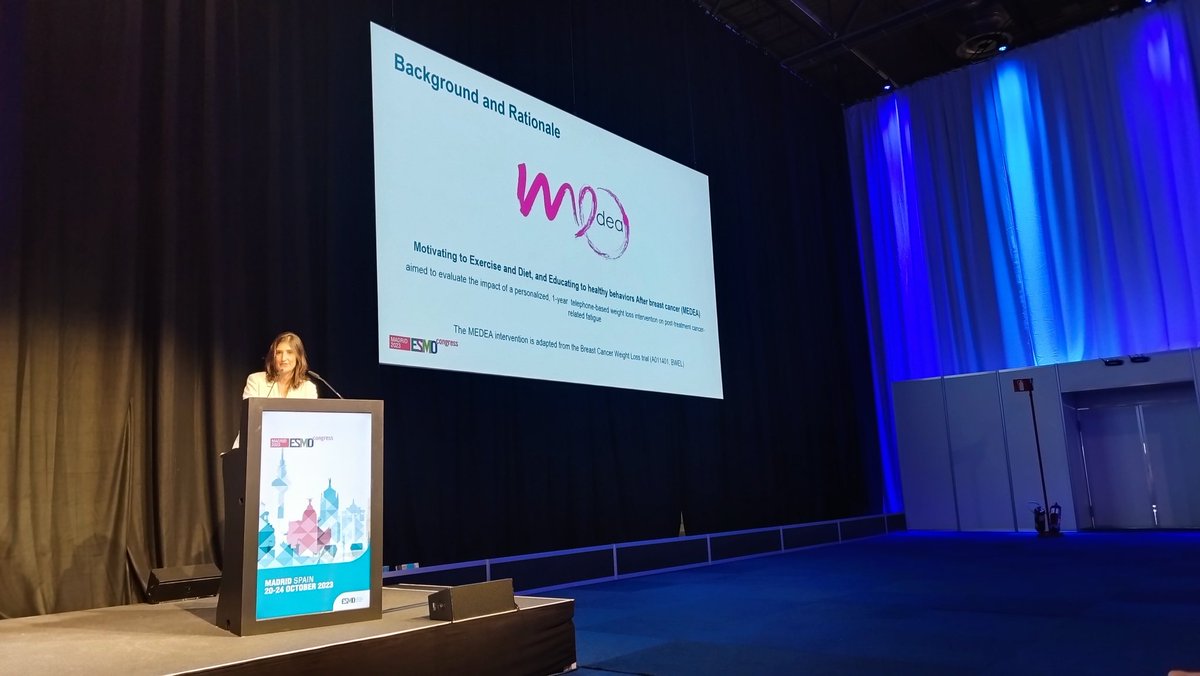 Antonio Di Meglio, MD, PhD (@dimeglio_anto) on Twitter photo MEDEA trial results were just beautifully presented at #ESMO23 by <a href="/ines_vazluis/">Ines Vaz Luis</a>.
It was great to see this study come alive, from grant writing through set up and implementation. Huge team work and a lot of learning around behavioral interventions in survivors of breast cancer! MEDEA trial results were just beautifully presented at #ESMO23 by <a href="/ines_vazluis/">Ines Vaz Luis</a>.
It was great to see this study come alive, from grant writing through set up and implementation. Huge team work and a lot of learning around behavioral interventions in survivors of breast cancer!