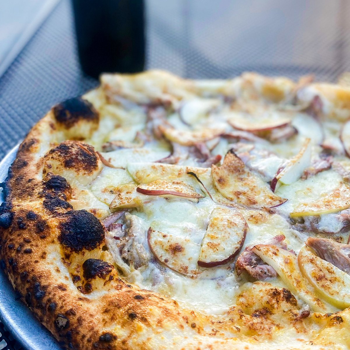 If fall were a pizza, it would be topped with brown butter caramelized apple soubise, local cheddar, fresh apples, smoked pork, parmesan, and aged balsamico sourced from our good friends of Acetaia San Giacomo in Reggio Emilia, Italy. $21 Available during the month of October!