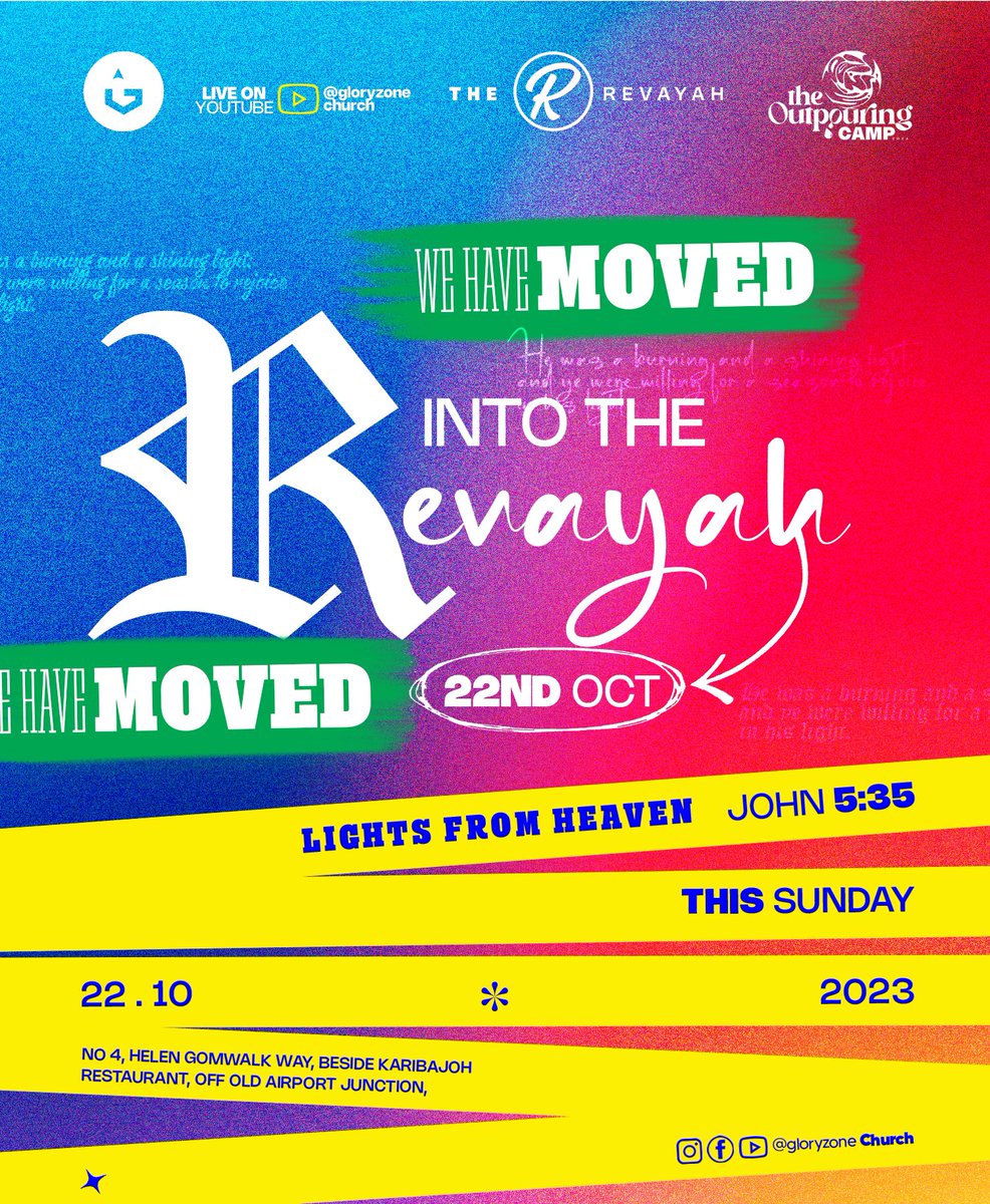 gloryzoneglobal's tweet photo. We are home!😎

Finally, we have moved to our large and spacious place, and just in time. 

It's goodbye good old Korinjoh House from here, it's welcome Revayah! 

Worship with us this Sunday at our new venue, and come prepared for an encounter like you've never experienced. https://t.co/TCR4QKOkIS