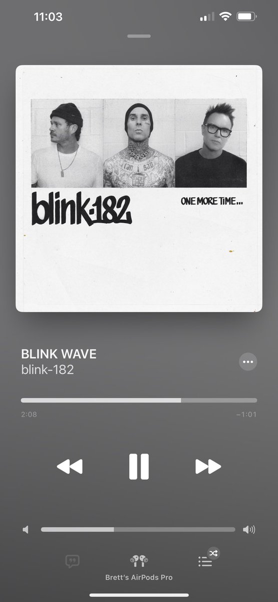 bschubs90's tweet photo. @blink182 #blink182 #ONEMORETIME on repeat https://t.co/GAVNnvoBAP