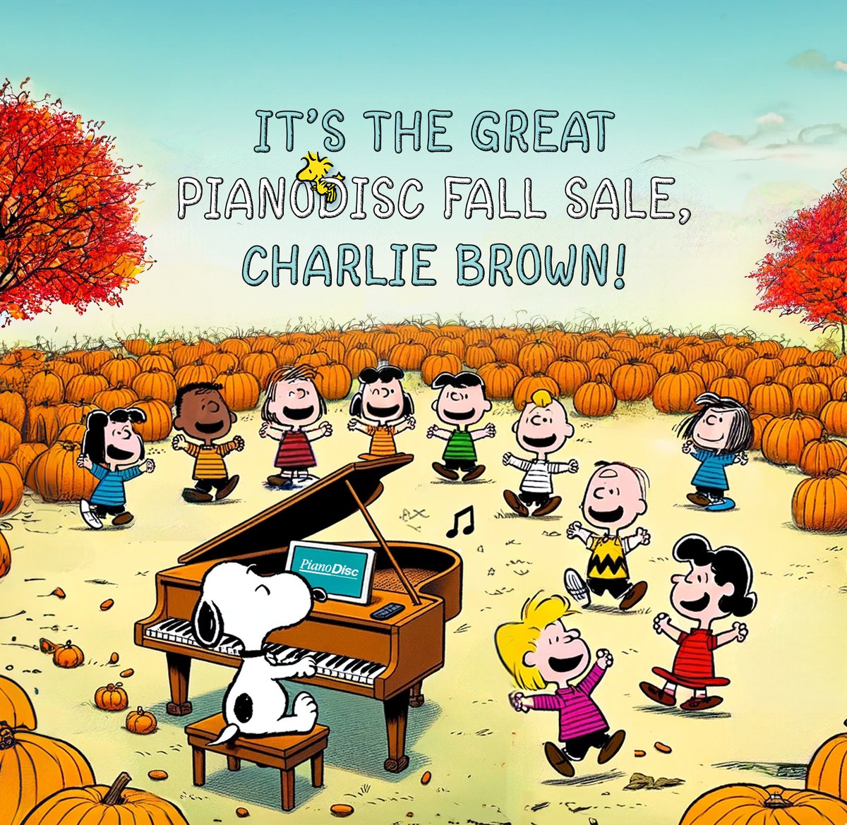 It's the great PianoDisc Fall Sale, Charlie Brown! Take 20% off all music in the PianoDisc library, including an assortment of Vince Guaraldi's music classics from Peanuts. Just use code FALL23 at checkout! Visit store.pianodisc.com/collections/fa…

#Peanuts #CharlieBrown #Jazz #PlayerPiano