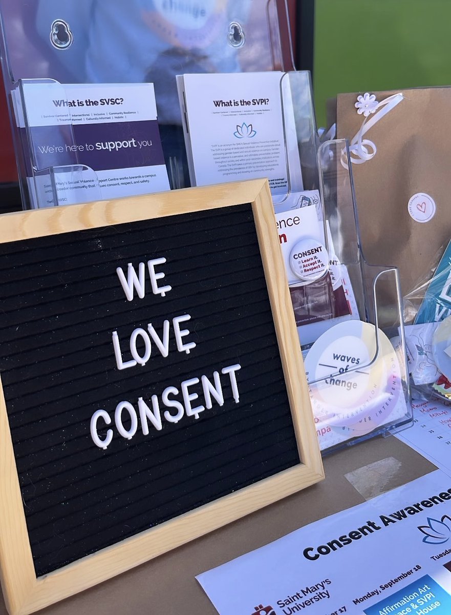 Saint Mary's commemorated Consent Awareness Week (CAW) through events, training & workshops overseen by the Sexual Violence Prevention Initiative team. CAW invites Canadians to have thoughtful, affirming, intersectional & age-appropriate conversations about consent.