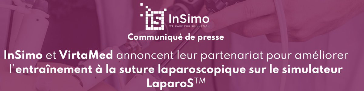 <a href="/insimo/">InSimo</a> has announced their partnership w/ <a href="/VirtaMed/">VirtaMed</a>, a world leader in the development &amp; production of high-fidelity surgical sims, which now offers high-fidelity suture exercises developed by InSimo on its LaparoS™ laparoscopic surgery sim.

Read Here:
isdata.insimo.com/s/HcrkQXH4QS44…