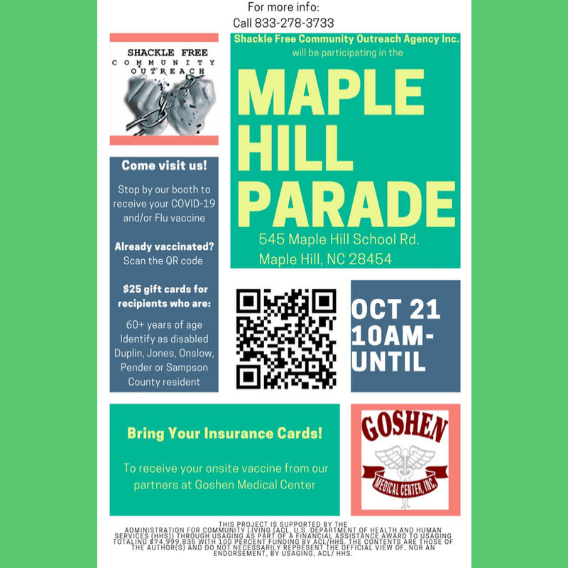 ShackleFree3's tweet image. We'll be in Maple Hill for the 40th Annual Maple Hill Parade!
wix.to/noqvY1b
#maplehill #shacklefree #pendercounty #flu #covid19