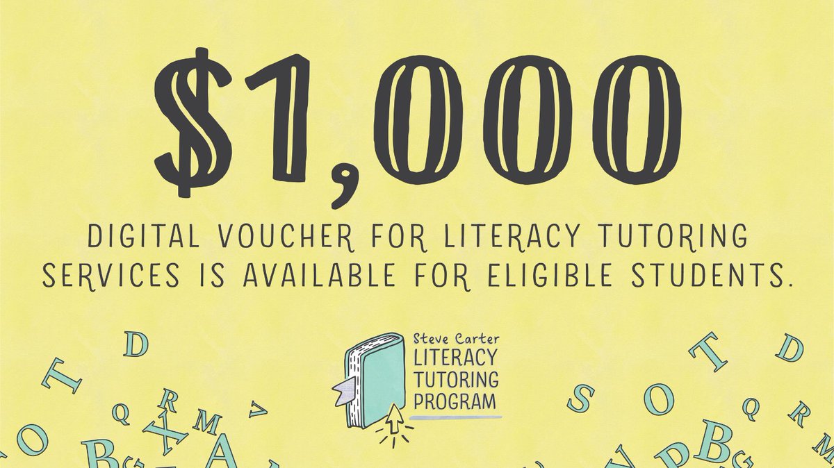 doelouisiana's tweet photo. Hundreds of families have already received $1,000 vouchers to help their children learn to read. The application portal is now open for the #SteveCarterLiteracy Tutoring Program. Visit our website to learn more. https://t.co/kPOc9X2nFc #LouisianaLiteracy #LaEd https://t.co/Ly2gTkZFbv