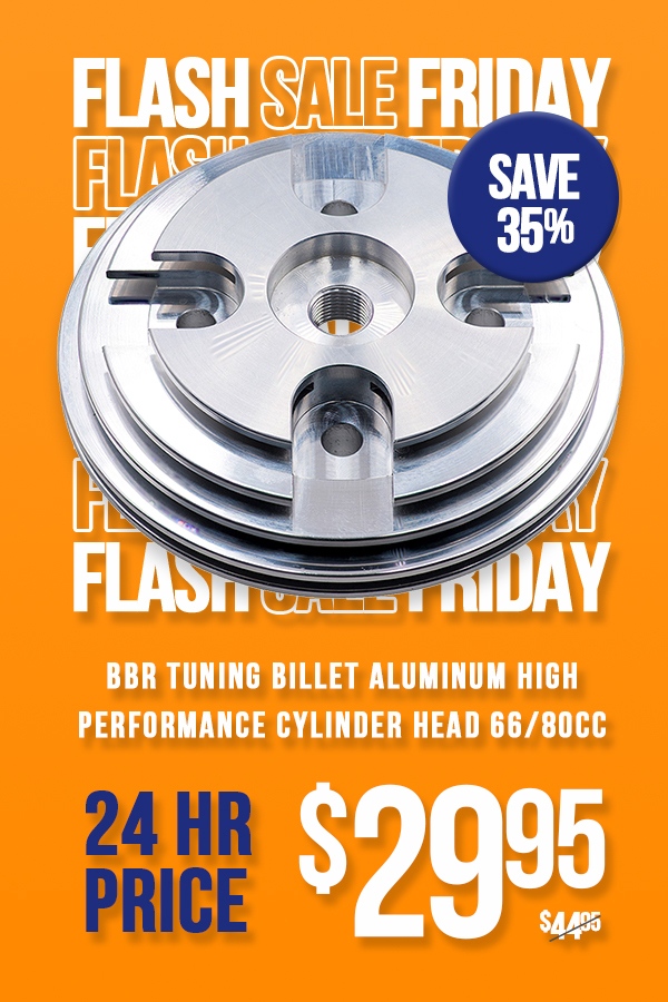 BikeBerryCom's tweet image. 🏍️FLASH FRIDAY ALERT🏍️
Save 35% on the BBR Tuning Billet Aluminum High Performance Cylinder Head 66/80cc! 

Tap the link here bit.ly/3s29pyg - Upgrade your motorized bike's power and performance at an incredible price. ⚡#motorizedbikes #flashsale #performanceupgrades