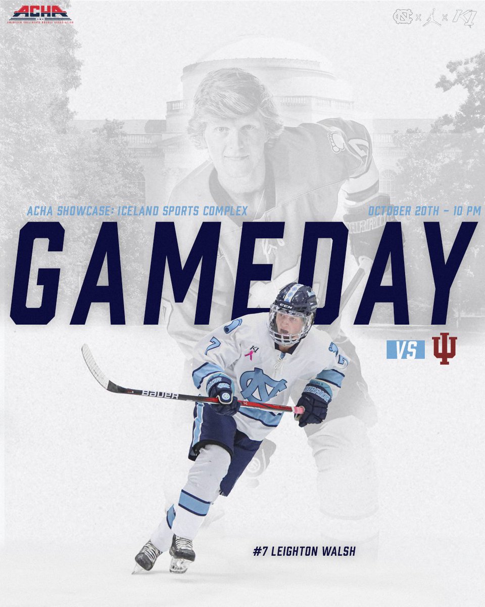 Big time weekend ahead 😤

🆚 @hockeyatiu 
📍 Lyndon, KY
🏟️ Iceland Sports Complex
⏰ 10:00 PM
📺 Hockey at Indiana University YouTube

#GoHeels