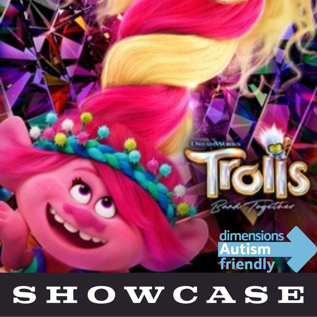 There's only one direction to go this weekend - if you like boy band puns! Get down to @ShowcaseCinemas for #AutismFriendly screening of #TrollsBandTogether this Sunday 22nd October. 🎤Plan your trip: dimensions-uk.org/get-involved/c…